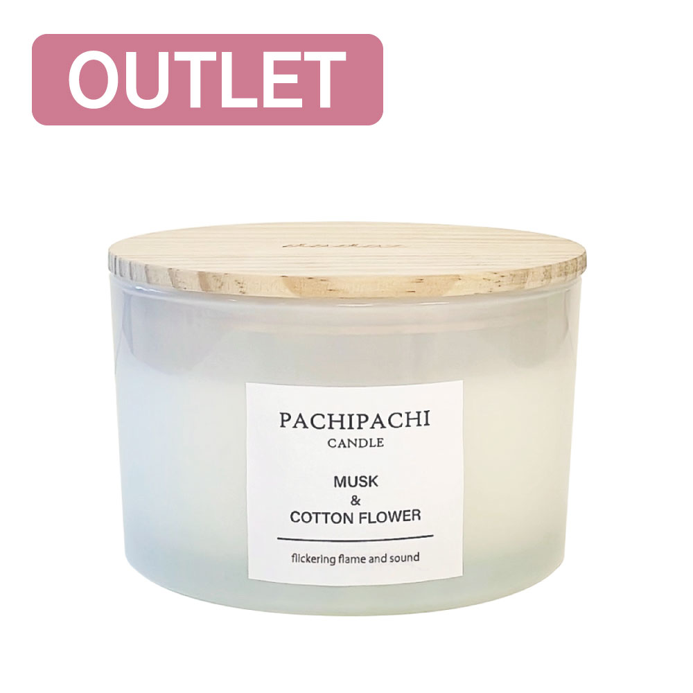 パチパチキャンドル＜ムスク＆コットンフラワー＞
