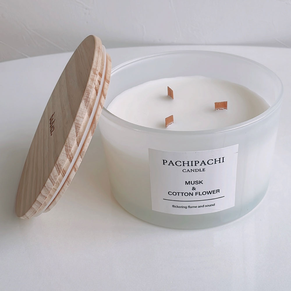 パチパチキャンドル＜ムスク＆コットンフラワー＞