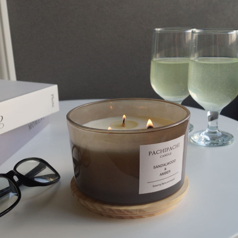 パチパチキャンドル<サンダルウッド&アンバー>