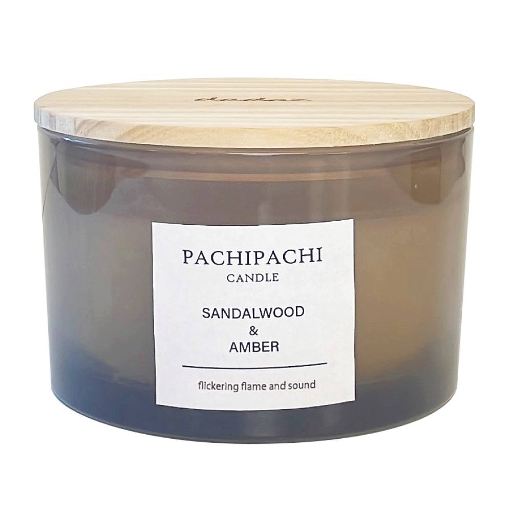 パチパチキャンドル＜サンダルウッド＆アンバー＞