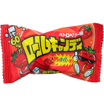 SALE】【卸価格】【やおきん】60円 ロールキャンディ〈ストロベリー味
