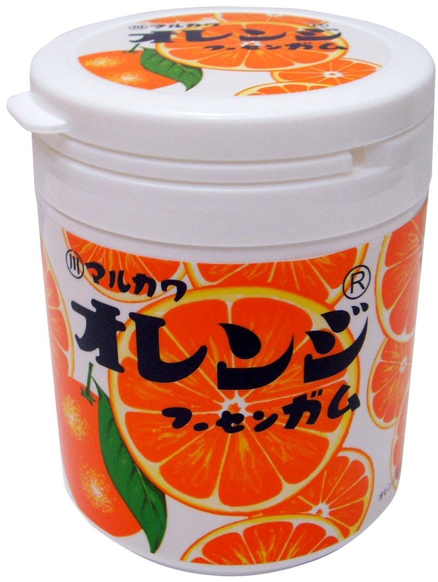 SALE】【卸価格】【丸川製菓】400円 オレンジマーブルガムボトル（6個