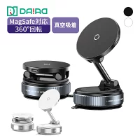 【デザイン×機能性】MagSafe対応 ワイヤレス充電 スマホホルダー 車載 マグネット スマホスタンド 真空吸着 360度回転