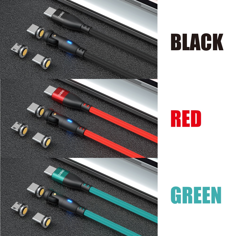 【9PIN 1.8ｍ】PD100W マグネット充電ケーブル 全機種対応 3in1 高速充電 急速 iPhone iPad Lightning Micro USB Type-C Android スマホ タブレット 540度