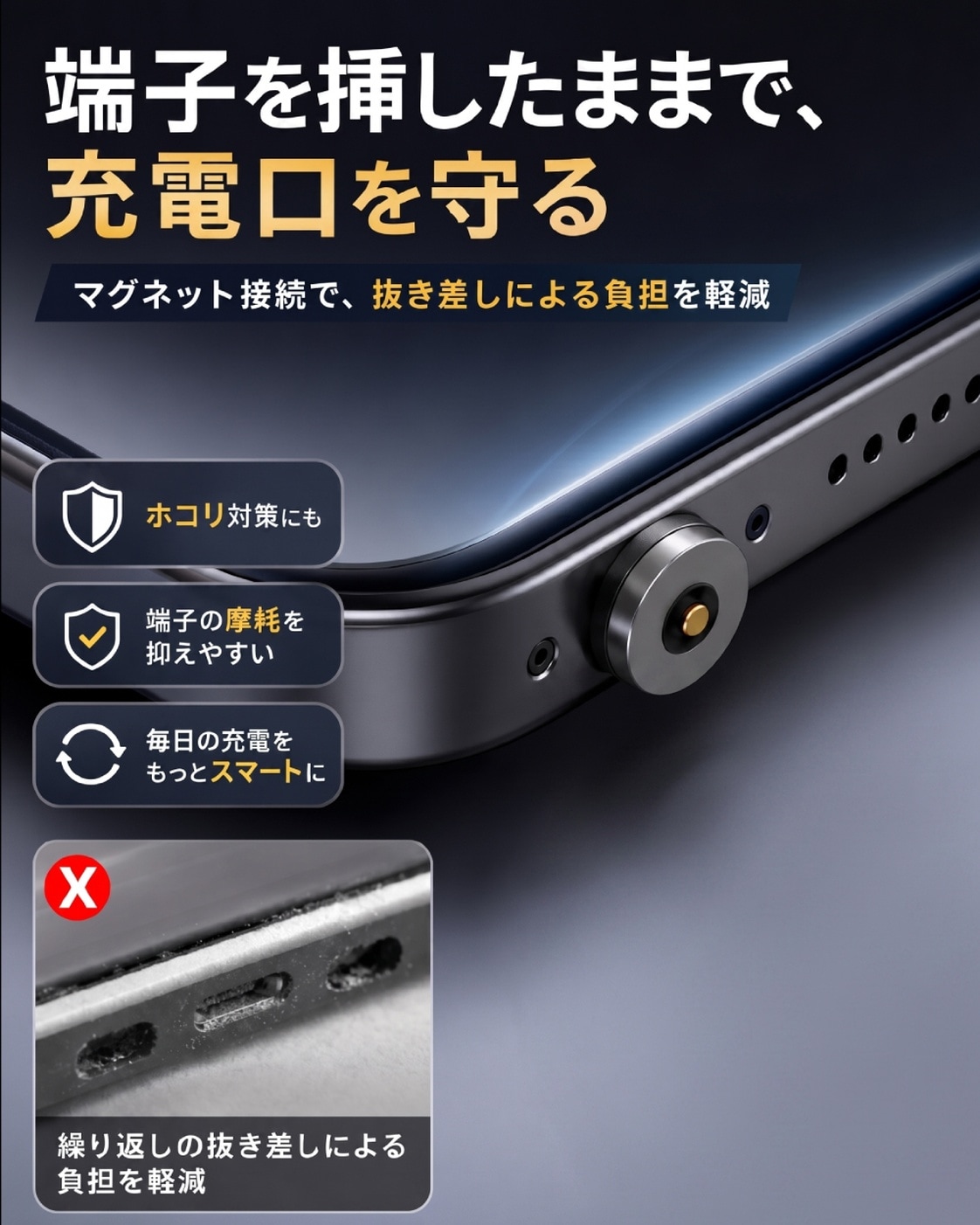 1PIN マグネット変換アダプター マグネットケーブル 3in1 Type-C Lightning MicroUSB 充電専用 iPhone17/16/15 Android スマホ 磁石 着脱式 540度回転 携帯用 超小型 お持ちのType-Cケーブル 瞬時にマグネット接続に変換