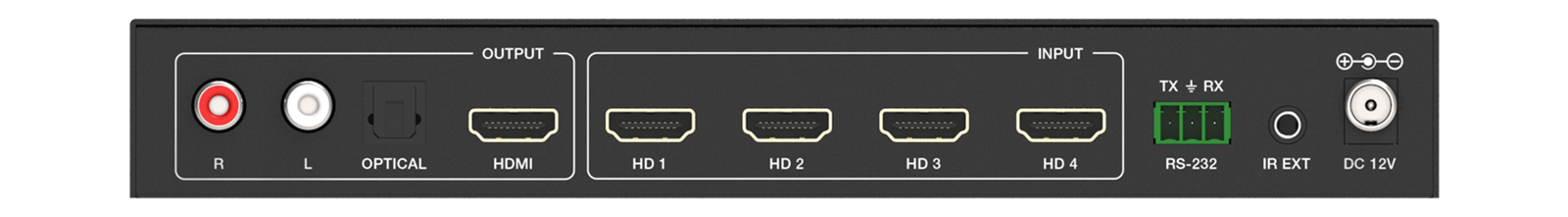 HDMI 4K@60Hz 4入力1出力 マルチビューワー シームレス ビデオスイッチャー 4画面分割「法人向け・お取り寄せ品」