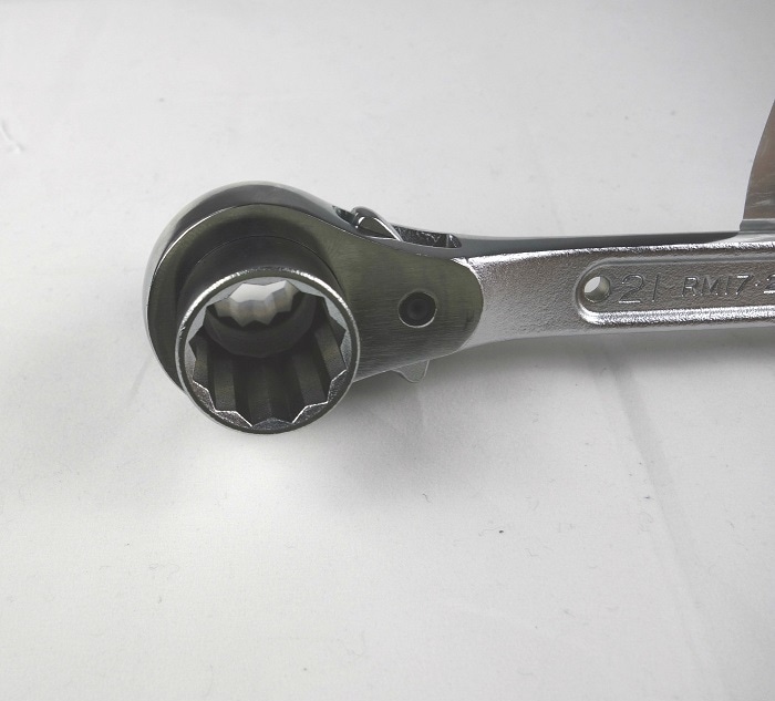 TOP 総磨きラチェットレンチ 長曲 RM17x21 RM-17X21N-S-SV | 工具