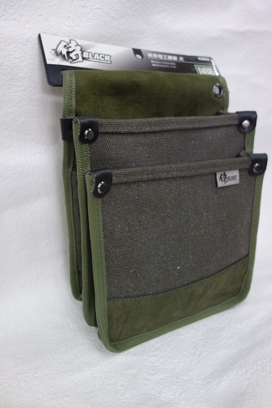 侍ブラック Srb 32 Od 帆布電工袋 大 カーキ 釘袋 腰袋 緑 グリーン 腰袋 作業服 廣瀬屋