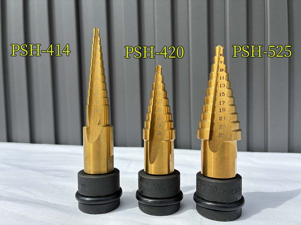 インパクトドライバー用ステップドリル  タケノコ 椿モデル インパクトレンチ用 ステップドリル 3サイズ チタンコート