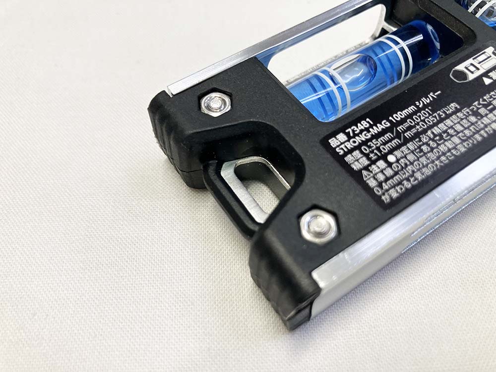 シンワ 仮設工レベル STRONGｰMAG 100㎜ マグネット 全4色 水平器 強力