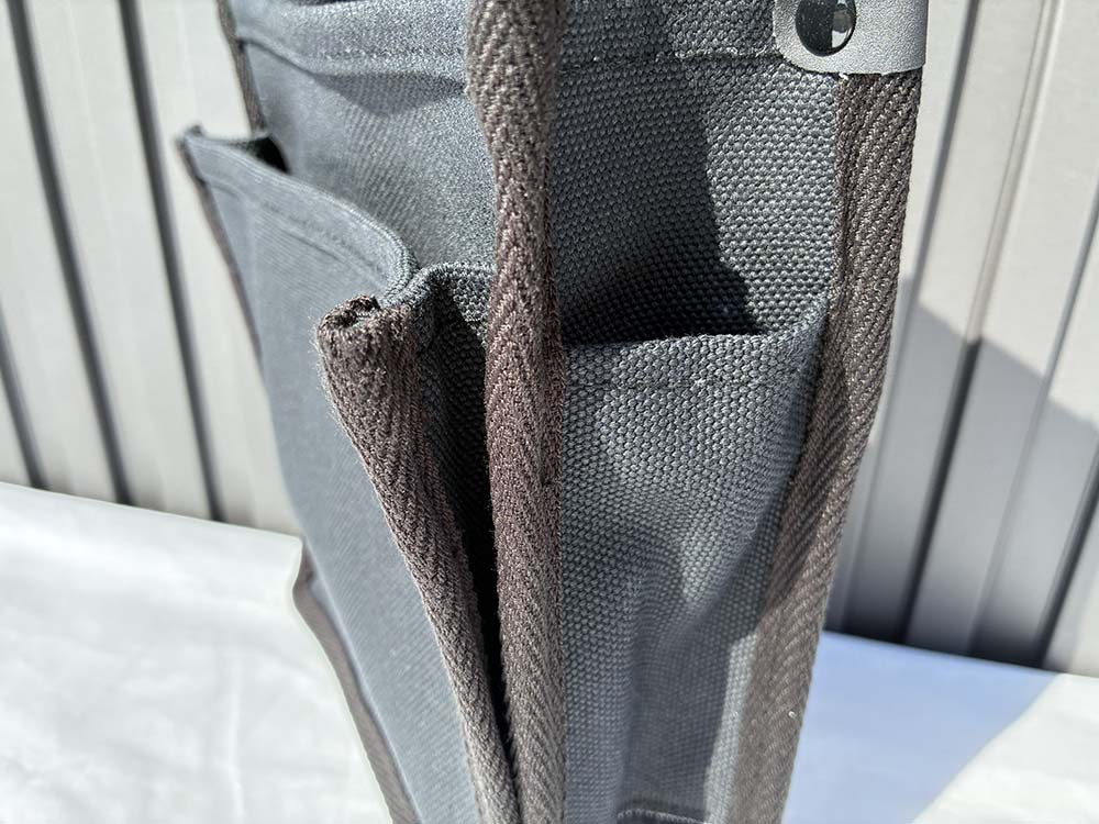 鳶壱 国産帆布製工具腰袋 2段腰袋 充実な5ポケット 全3色 NO115 made