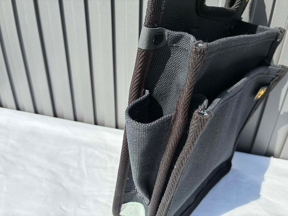 鳶壱 国産帆布製工具腰袋 2段腰袋 充実な5ポケット 全3色 NO115 made