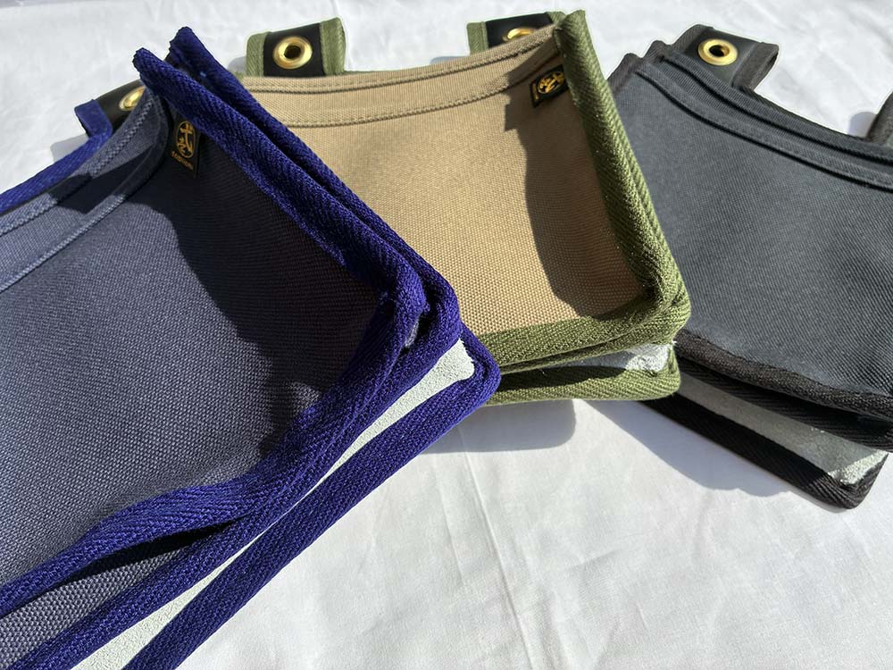 鳶壱 国産帆布製工具腰袋 2段腰袋 充実な5ポケット 全3色 NO115 made