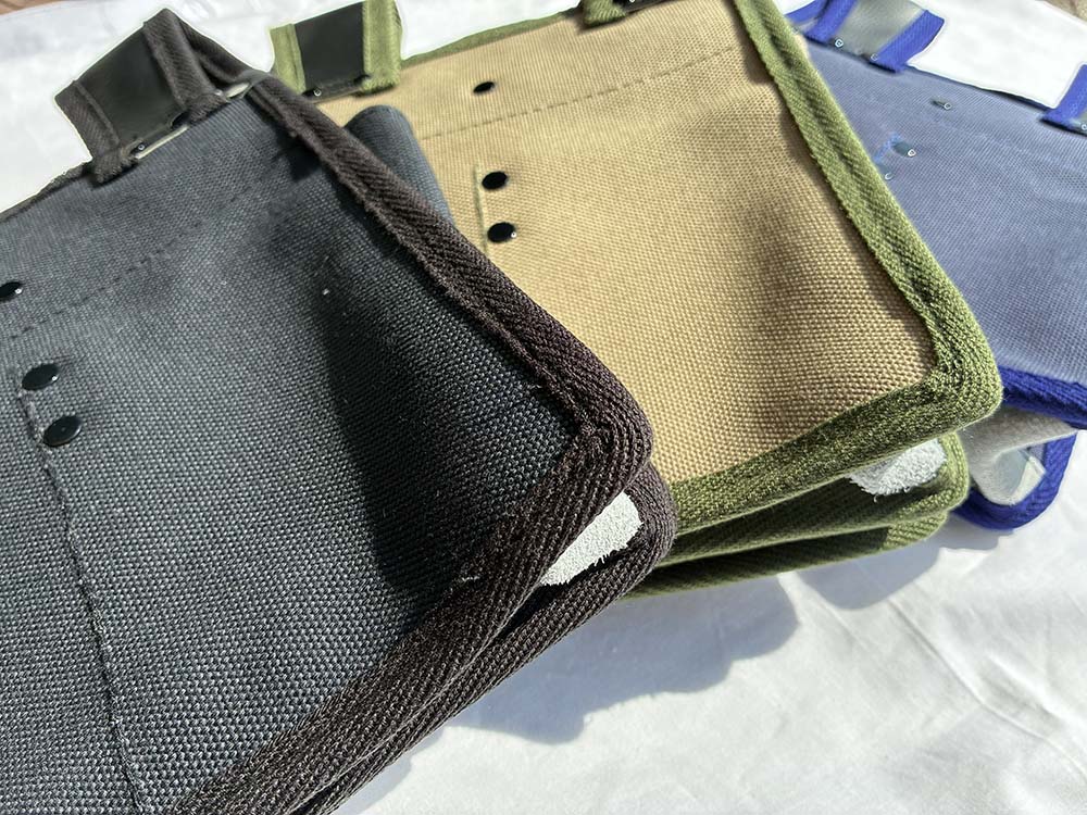 鳶壱 国産帆布製工具腰袋 2段腰袋 充実な5ポケット 全3色 NO115 made