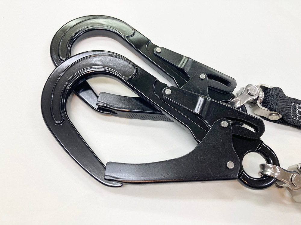 椿モデル 2種適合 ランヤード ジャバラランヤードダブル ブラック