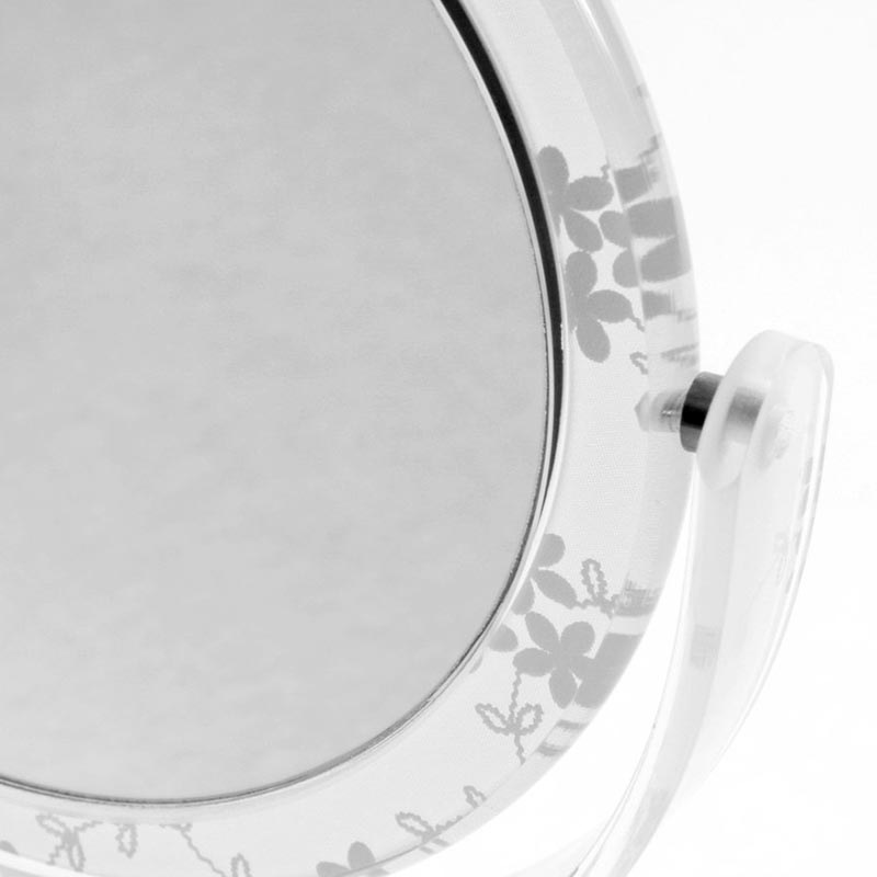 メルレット コスメティックミラーO型 GM-LA42(平面鏡&5倍拡大鏡