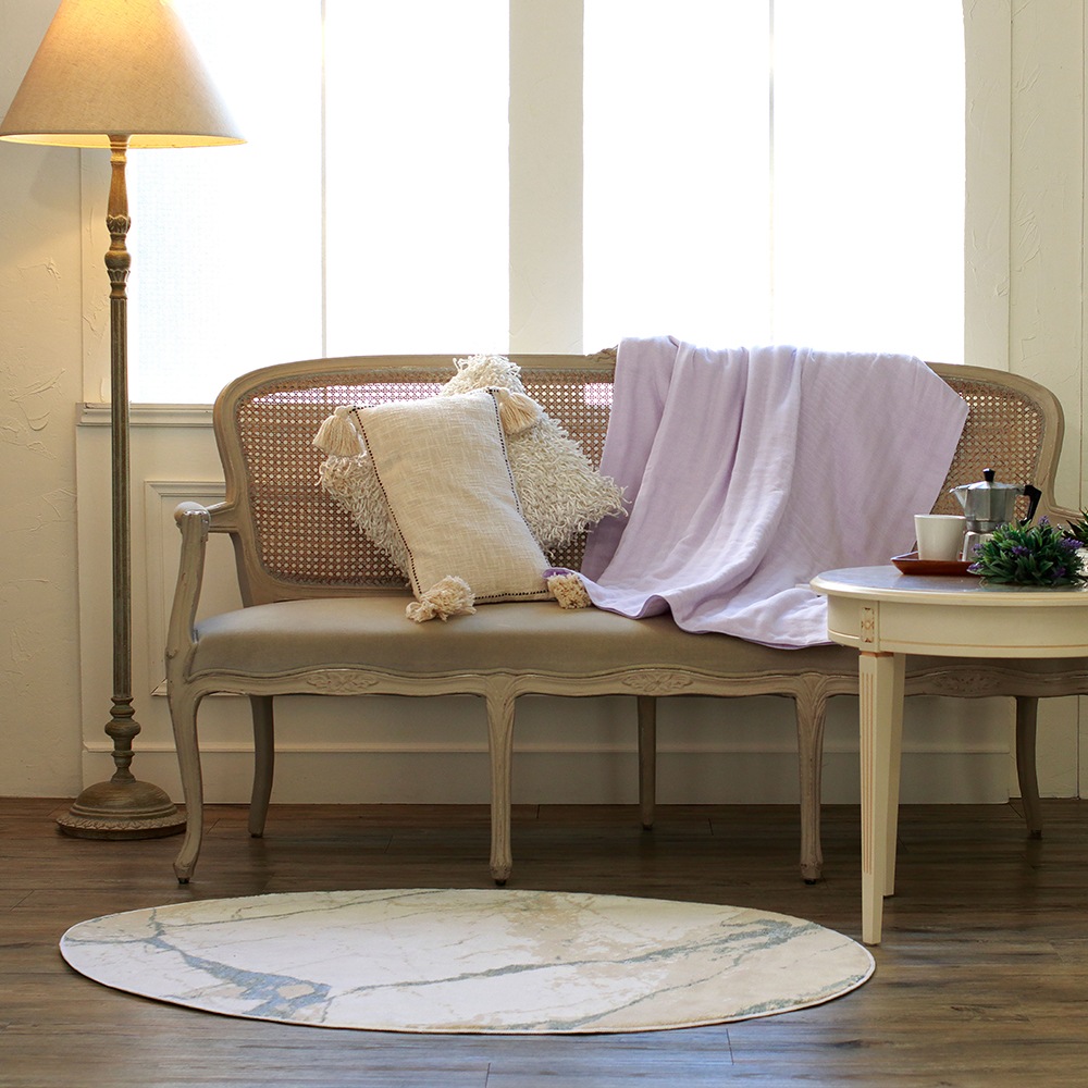 45R★極美品★リネンガーゼマドラスジャケット★ピュアリネン★パープル系 aru8014877_1.jpg