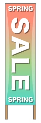 捨て看板「セール」イベント セール グラデーション 目立つ