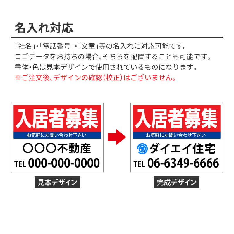 プレート看板 「売店舗」 不動産 シンプル 赤 黄 | のぼり旗＆看板専門