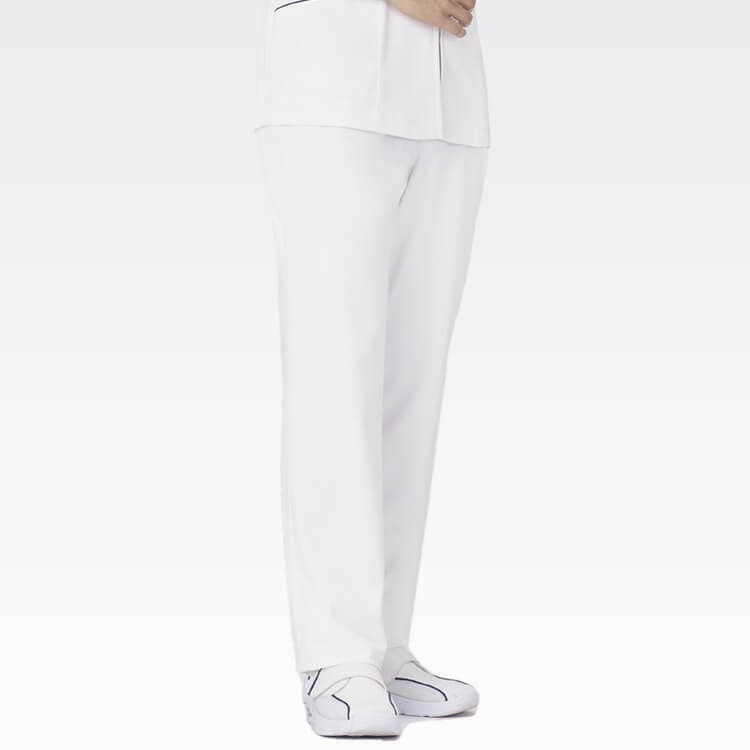 【看護師ズボン メンズ】 医師パンツ白衣・ツータック・透け防止・吸汗速乾 3色 病院ユニフォーム/男性用