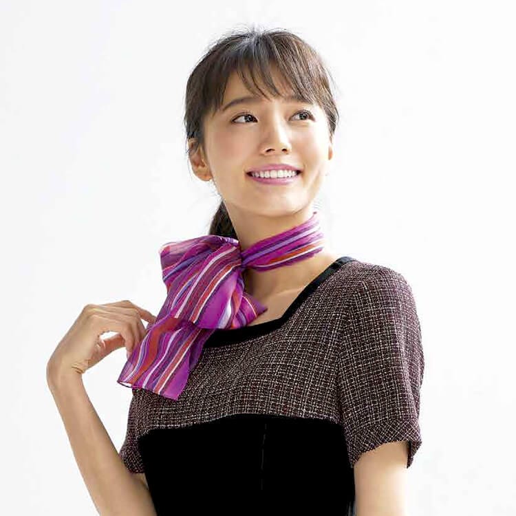 【スカーフ事務服】オフィス用アクセサリー  巾28cm×長さ148cm 3色 / 接客業ユニフォーム　