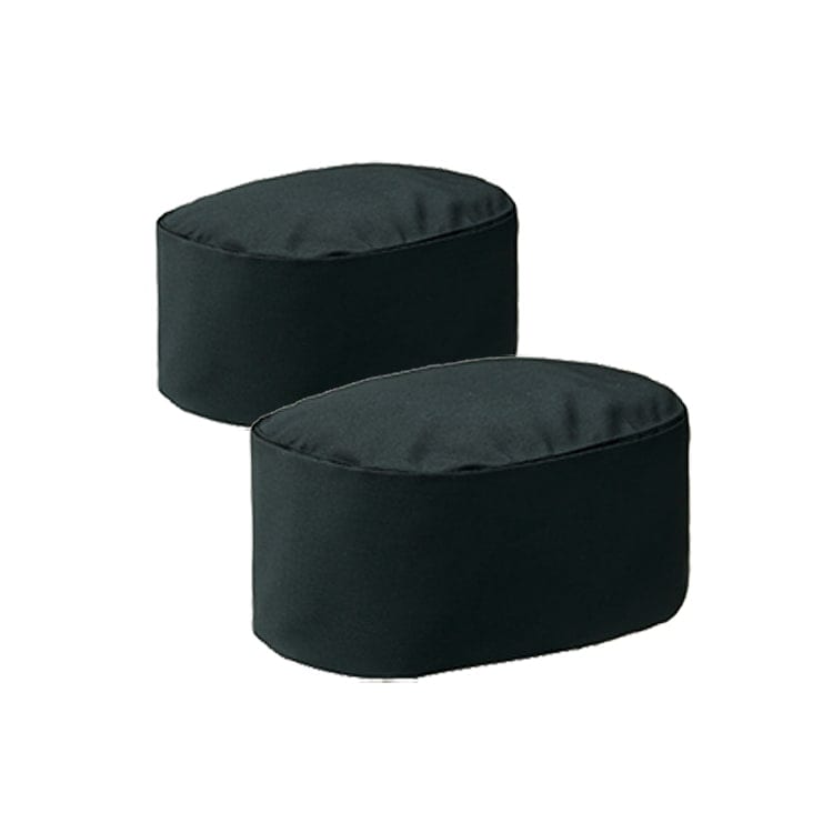 【調理場制服 和帽子】 2枚入り 「型崩れしにくい」 ポリ80％綿20％　高さ 9cm　S～3L グレー/黒 (SAAAPK471)