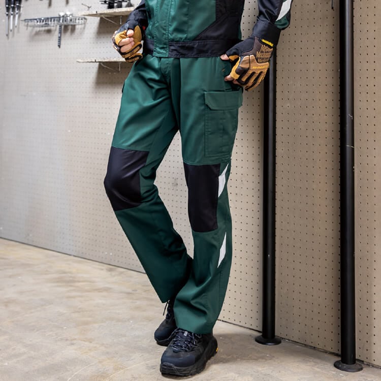 【作業着ズボン 男女兼用】制電素材「反射テープ付き」62～120cm  7色  建設会社パンツ / 運送会社ユニフォーム　