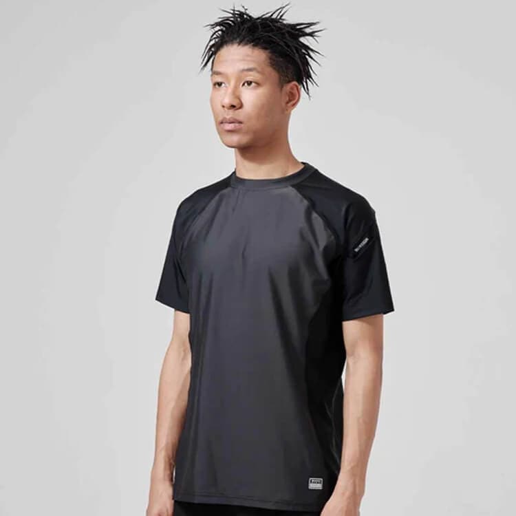 【作業着インナー 半袖】 抜群ストレッチ 「涼しい接触冷感」消臭テープ S～3L ３色 / TSデザイン