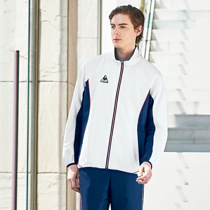 【介護制服 ジャンパー】男女兼用 ウィンドブレーカー  ホワイト・チャコール・ネイビー  SS～5L / ルコック