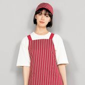男女兼用　飲食店ユニホーム　エプロンバンダナ帽有 ショップコート セット売り 三角巾 バンダナ 飲食店 業務用 厨房 キッチン レストラン カフェ パン