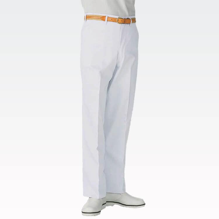 【白衣パンツ メンズ】 医師ズボン・大きいサイズW130cm有り ポリ65％綿35％ 70～130cm 看護師/ドクタースラックス