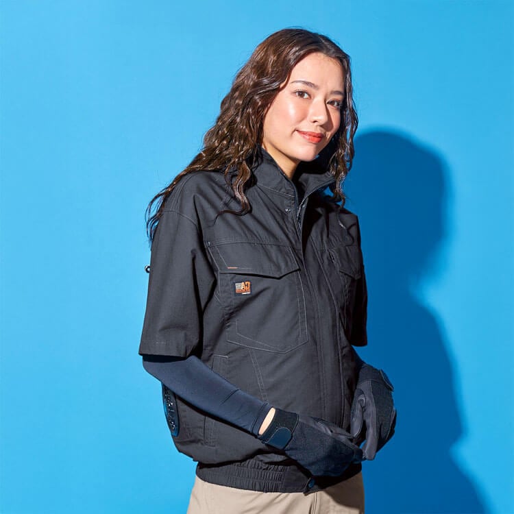 【空調風神服用 半袖ウェア】綿100％・UVカット  M～5L　全3色 / 作業服のみ