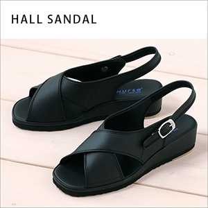 【ホールサンダル】黒色 レディース  超軽量　ワイズ3E  21～26cm  店舗・オフィス・看護士