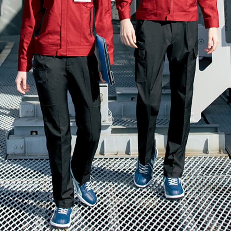 【作業着ズボン 男女兼用】 ストレッチ・帯電防止 3S～6L  6色/業務用パンツ