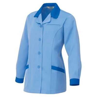 【事務職スモック制服】 JIS T8118適合 帯電防止 女性用作業着  S～5Lサイズ 4色 会社ユニフォーム