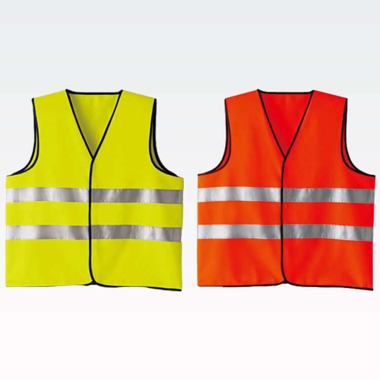 【交通安全警備ベスト 高視認性安全服】空港作業着・JIS T8127規格適合 Class2  F/XL  イエロー  オレンジ