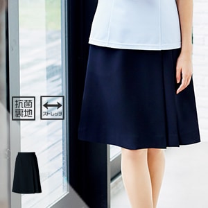 【オフィス制服プリーツスカート 夏服】 事務服・ストレッチ素材・スカート丈54㎝  5～21号 2色