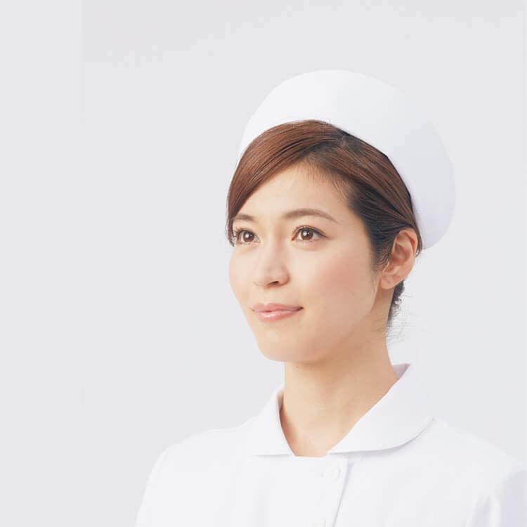 【ナースキャップ 医療白衣】  看護帽子 制電 戴帽式 フリー 4色