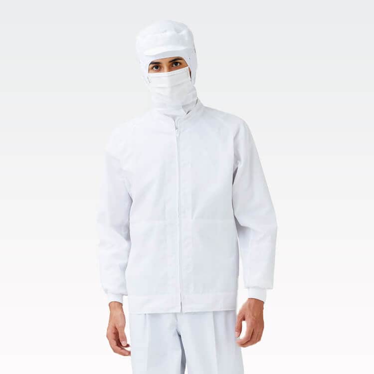 【食品衛生白衣作業着 夏服】 男女兼用 「通気性抜群！清涼素材」 制電・HACCP S～5L / 食品工場白衣