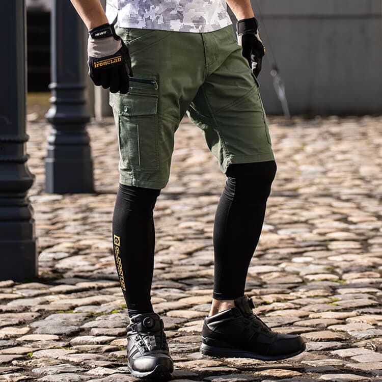 【作業着ハーフパンツ】 ストレッチ・サイドポケット付き  SS～6L 4色 作業服半ズボン/業務ユニフォーム