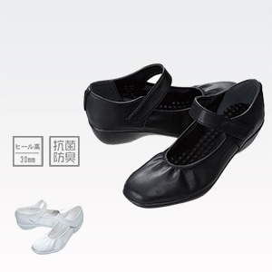 【ナースシューズ】 事務職シューズ ・ 抗菌防臭 22.0～26.0㎝ ブラック  エステサロン/クリニック (CHICL0266)