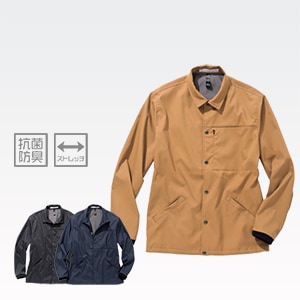 【スタッフ制服ジャケット】 男女兼用  ストレッチ素材  イージーケア  SS～5L 3色　業務用ユニフォーム (NTHD525)
