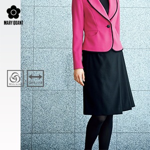 【企業受付制服 スカート】　マリークワント 丈57㎝ ストレッチ  5～17号 ブラック/ショールーム制服 (CHSM33061)