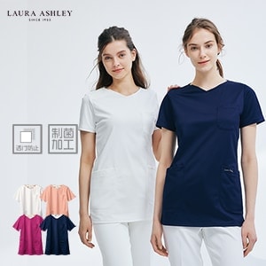 【医療スクラブ レディース】制菌  帯電防止  防汚 S～3L 4色 ナース服/クリニックユニフォーム/ローラアシュレイ