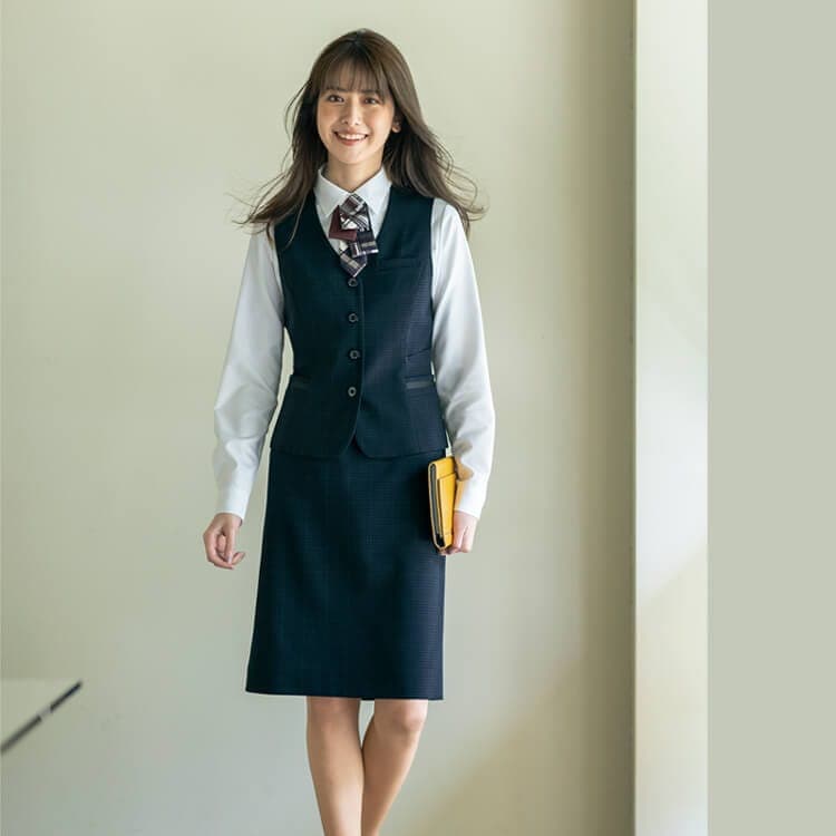 事務服ウエストゴムスカートの通販－ おしゃれ会社制服・店舗 