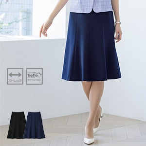 【事務服スカート夏用】 「高通気素材！」 会社制服・店舗ユニフォーム・マーメイド 丈60㎝ （家庭洗濯可） 2色