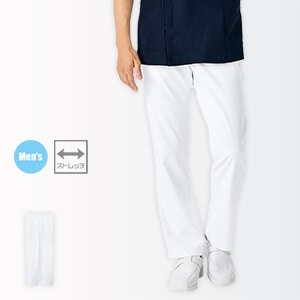 【医師 ドクターパンツ白衣 メンズ】 ストレッチ・S～4L  病院ユニフォームズボン白衣/男性用