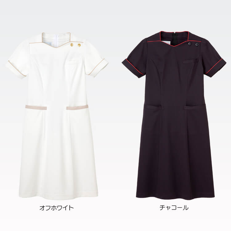 【エステサロン・クリニック ワンピース】エステサロン制服 透け防止 抗菌加工 制電 防汚 吸水 S～EL 3色　ナガイレーベン