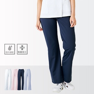 【看護白衣パンツ レディース】 ナースズボン・ストレッチ・吸汗速乾 S～4L 4色/女性用