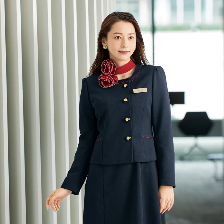 ジャケット事務服 秋冬向き｜アンジョア・高級感のあるツイード調